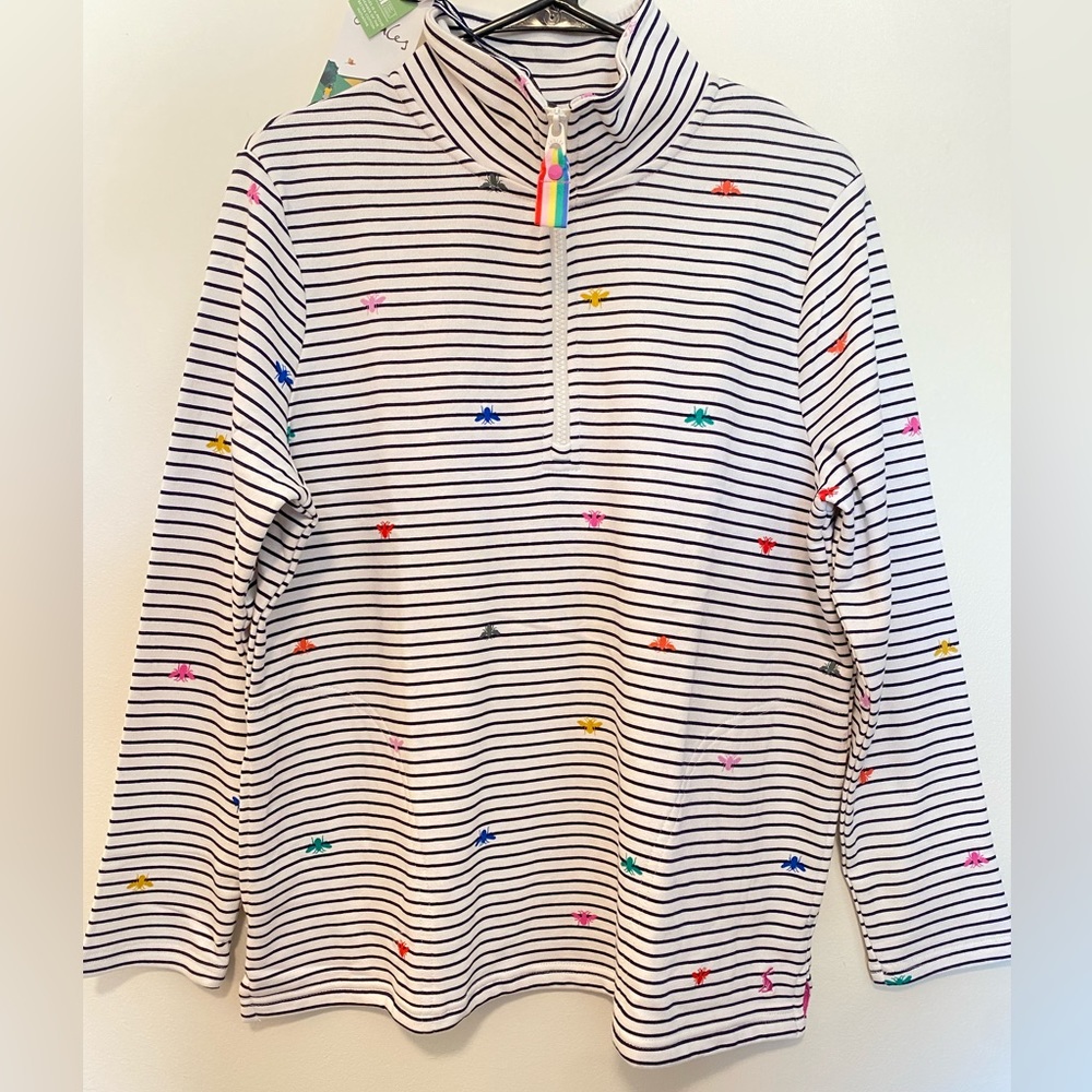 Joules Quarter Zip Sweater in Pip Print